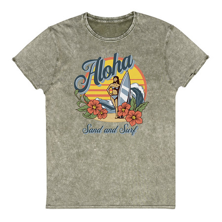 [ID: 462-G53] Aloha Unisex Denim T-Shirt