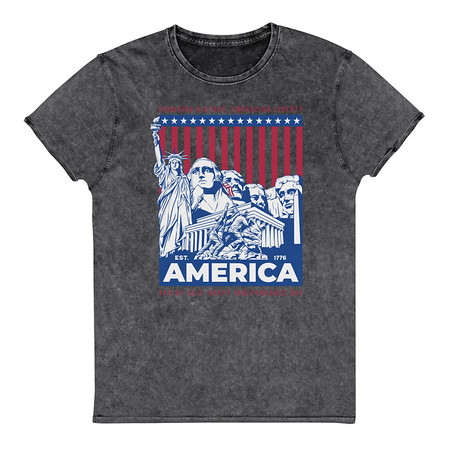 [ID: 462-G58] AMERICA (2) Unisex Denim T-Shirt