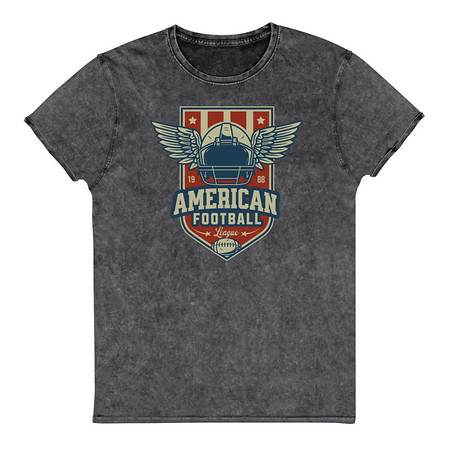 [ID: 462-G70] American Football League - Sports Helmet Unisex Denim T-Shirt