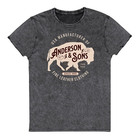[ID: 462-G80] Anderson & Sons Leather Clothing - Buffalo Unisex Denim T-Shirt