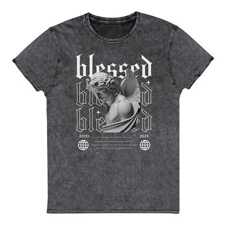 [ID: 462-G81] Angel Unisex Denim T-Shirt