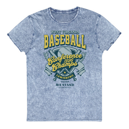 [ID: 462-G141] Baseball Conference Championships - Athlectic Badge Unisex Denim T-Shirt