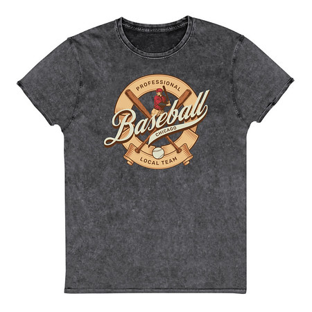 [ID: 462-G145] Baseball Team - College Sports Unisex Denim T-Shirt