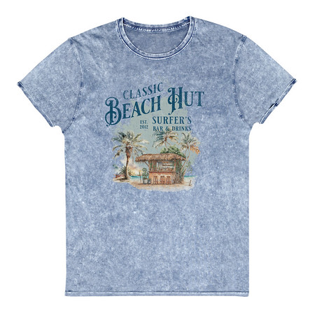 [ID: 462-G166] Beach Hut Unisex Denim T-Shirt