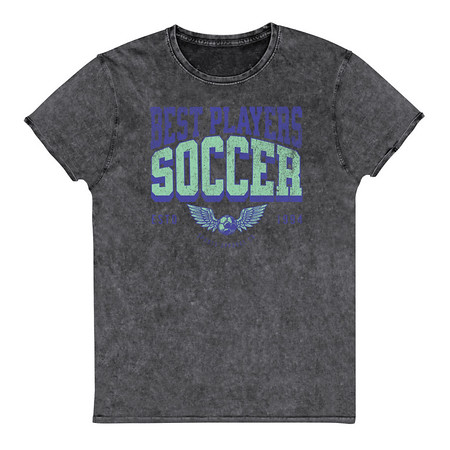 [ID: 462-G190] Best Players Soccer Unisex Denim T-Shirt