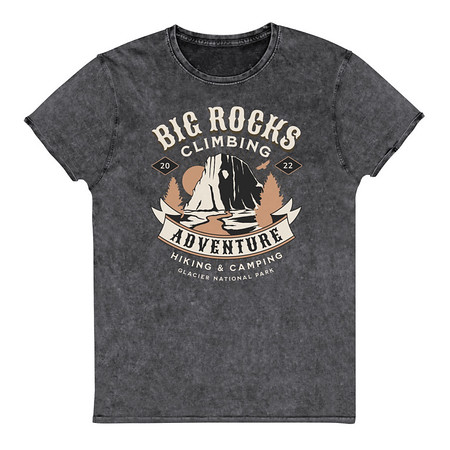 [ID: 462-G203] Big Rocks Climbing - Outdoor Adventure Unisex Denim T-Shirt