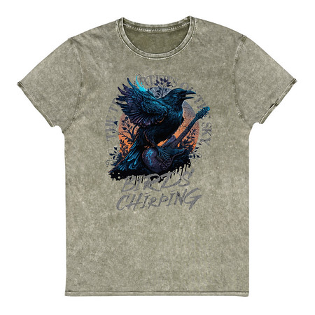 [ID: 462-G210] Birds Chirping Unisex Denim T-Shirt