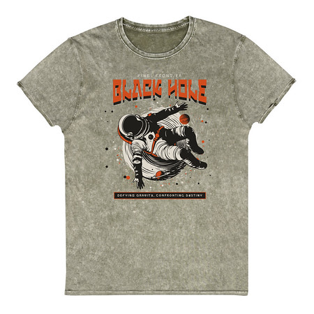 [ID: 462-G224] Black Hole Unisex Denim T-Shirt