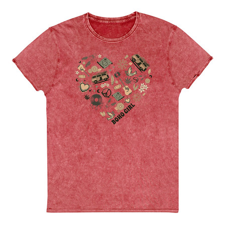 [ID: 462-G248] Boho Girl Poster Unisex Denim T-Shirt