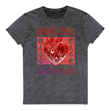 [ID: 462-G299] Burning Thing Unisex Denim T-Shirt