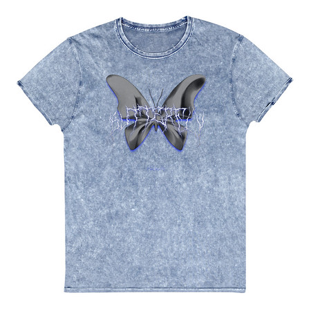 [ID: 462-G302] Butterfly Unisex Denim T-Shirt