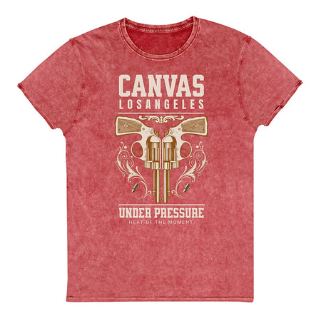 [ID: 462-G332] Canvas Los Angeles under pressure Unisex Denim T-Shirt