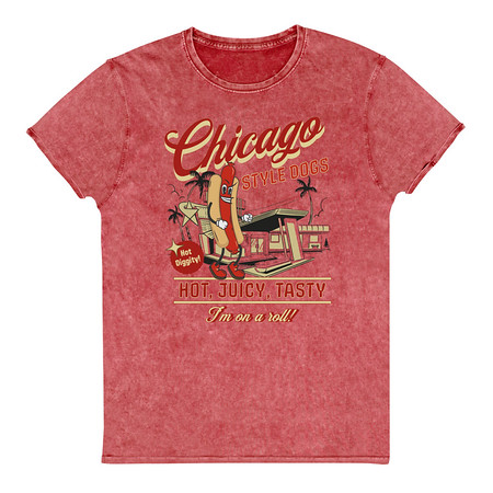[ID: 462-G364] Chicago Style Hot Dogs Unisex Denim T-Shirt