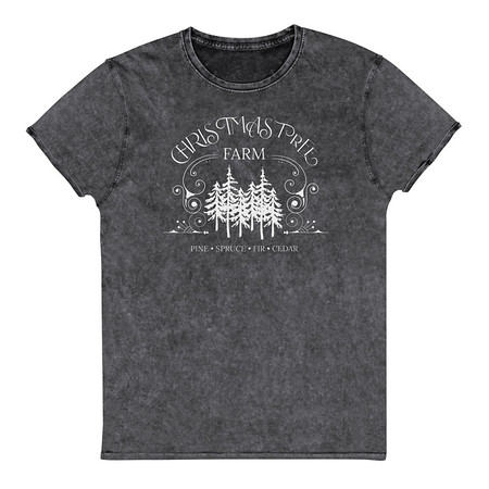 [ID: 462-G377] Christmas Tree Farm Unisex Denim T-Shirt