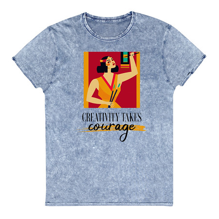 [ID: 462-G434] Creativity Takes Courage Unisex Denim T-Shirt
