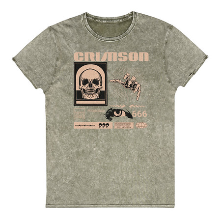 [ID: 462-G438] Crimson Unisex Denim T-Shirt