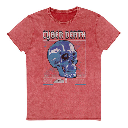 [ID: 462-G457] Cyber Death - Skull Unisex Denim T-Shirt