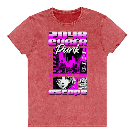 [ID: 462-G458] Cyber Punk Escape - Japanese Anime Unisex Denim T-Shirt