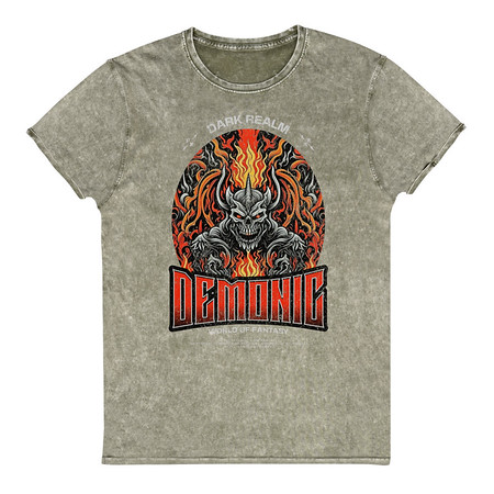 [ID: 462-G488] Demonic Unisex Denim T-Shirt