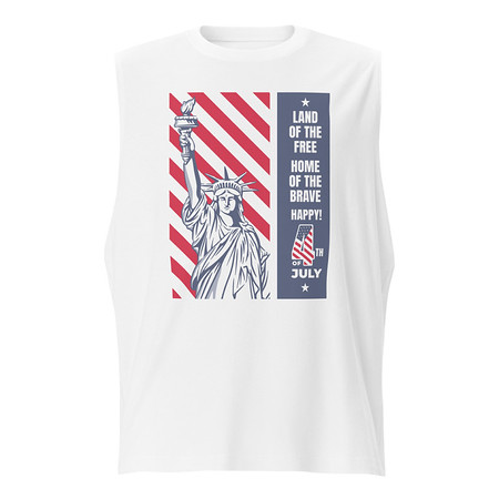 [ID: 365-G8] 4th of July Unisex Muscle Shirt