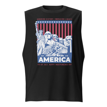 [ID: 365-G58] AMERICA (2) Unisex Muscle Shirt