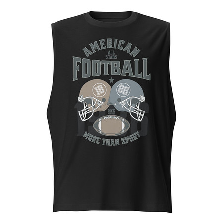 [ID: 365-G64] American All Star Football - Sports Helmet Unisex Muscle Shirt