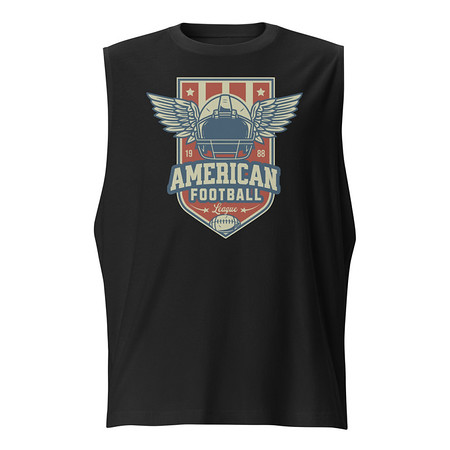 [ID: 365-G70] American Football League - Sports Helmet Unisex Muscle Shirt