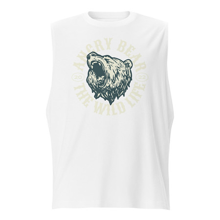 [ID: 365-G83] Angry Bear - Wild Life Animal Unisex Muscle Shirt