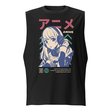 [ID: 365-G89] Anime Girl Unisex Muscle Shirt