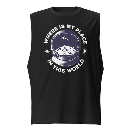 [ID: 365-G110] Astronaut Unisex Muscle Shirt