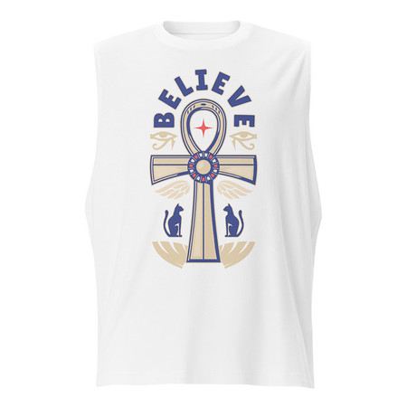 [ID: 365-G178] Believe  - Faith Symbol Unisex Muscle Shirt