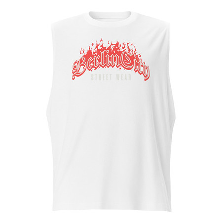 [ID: 365-G183] Berlin City Streetwear - Fire Unisex Muscle Shirt