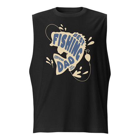 [ID: 365-G187] Best Fishing Dad - Typography Unisex Muscle Shirt