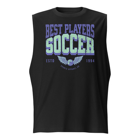 [ID: 365-G190] Best Players Soccer Unisex Muscle Shirt