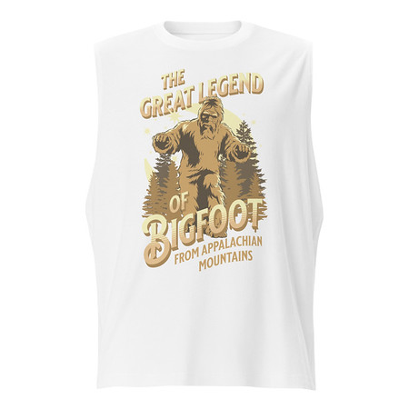[ID: 365-G206] Bigfoot Legend  - Appalachian Forest Unisex Muscle Shirt