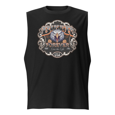 [ID: 365-G208] biker forever Unisex Muscle Shirt
