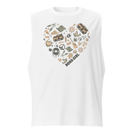 [ID: 365-G248] Boho Girl Poster Unisex Muscle Shirt