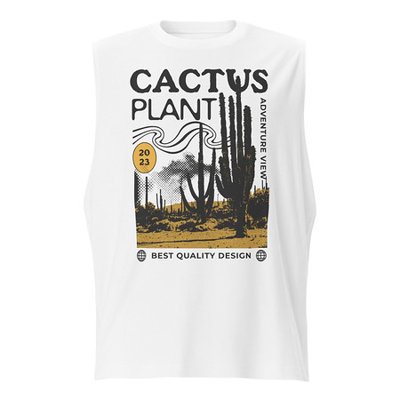 [ID: 365-G304] Cacus Plant - Desert Unisex Muscle Shirt