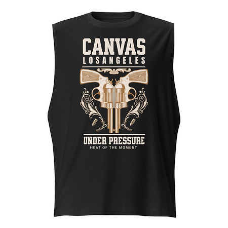 [ID: 365-G332] Canvas Los Angeles under pressure Unisex Muscle Shirt