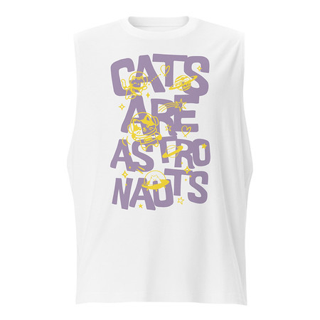 [ID: 365-G346] Cats are Astronauts Unisex Muscle Shirt