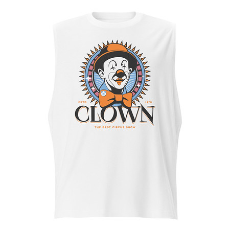 [ID: 365-G388] CLOWN LOGO Unisex Muscle Shirt