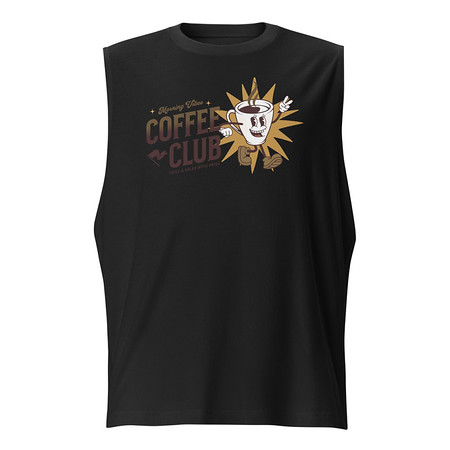 [ID: 365-G396] Coffee Club Unisex Muscle Shirt