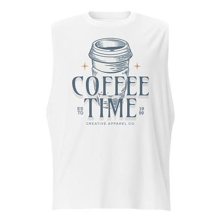 [ID: 365-G404] Coffee Time Unisex Muscle Shirt