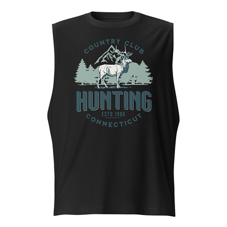 [ID: 365-G483] Deer Hunting Country Club  Unisex Muscle Shirt