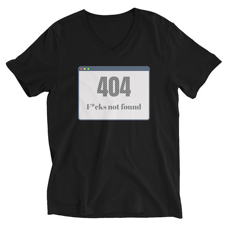 [ID: 223-G7] 404 Unisex V-Neck Tee