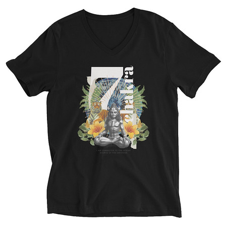 [ID: 223-G12] 7 Chakra Unisex V-Neck Tee