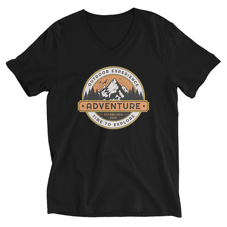 [ID: 223-G26] Adventure - Outdoor Mountain Unisex V-Neck Tee
