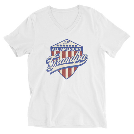 [ID: 223-G41] all american grandpa Unisex V-Neck Tee