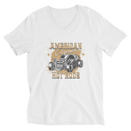 [ID: 223-G73] American Hot Rods Unisex V-Neck Tee