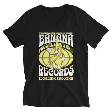 [ID: 223-G136] Banana Records - Comic Character Unisex V-Neck Tee